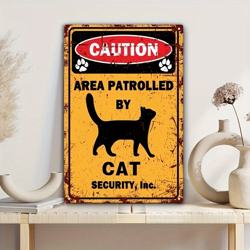 Home Yard Security - Placa de Metal Vintage com Aviso