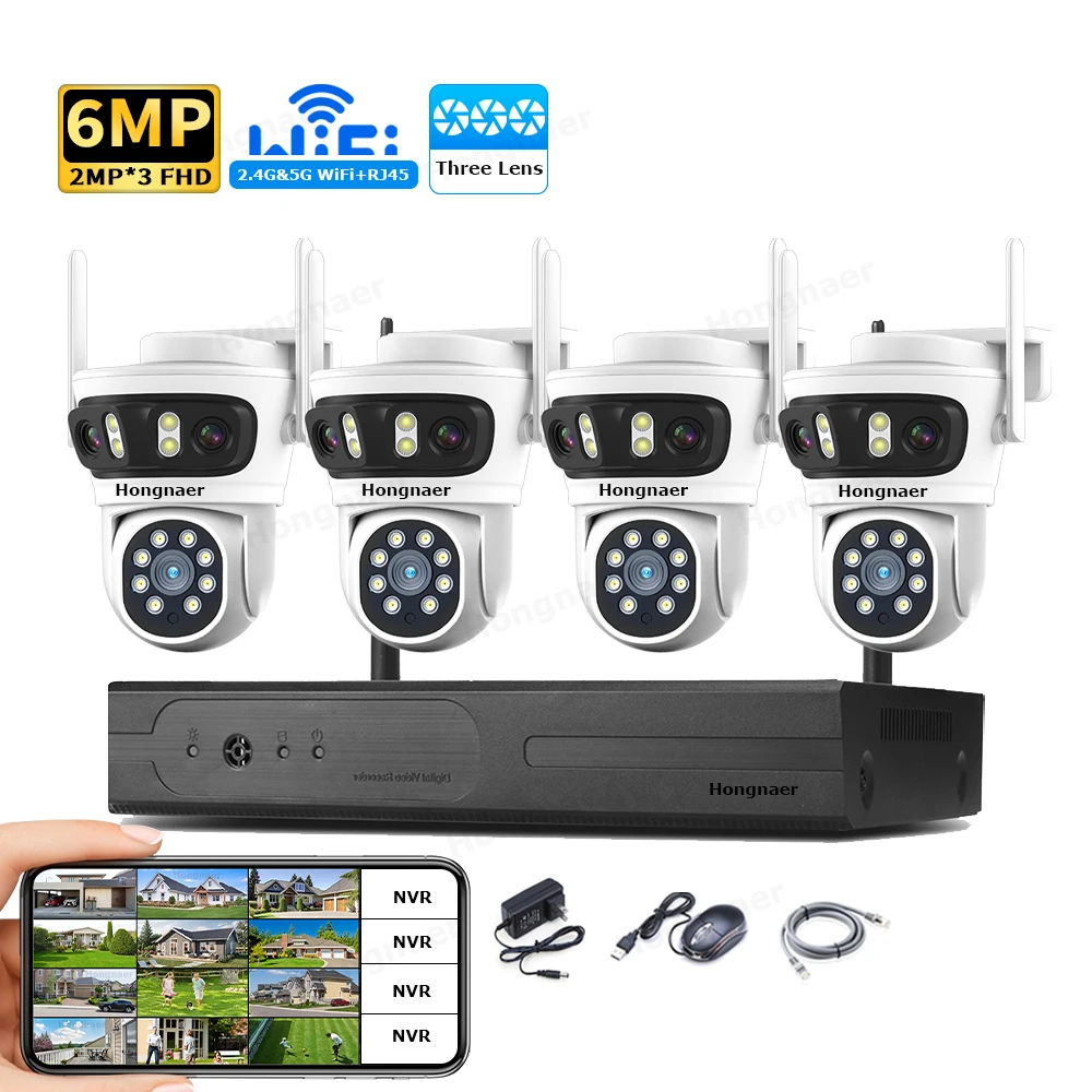 Home Security Systems Wireless - Kit de Câmeras de Segurança Residencial