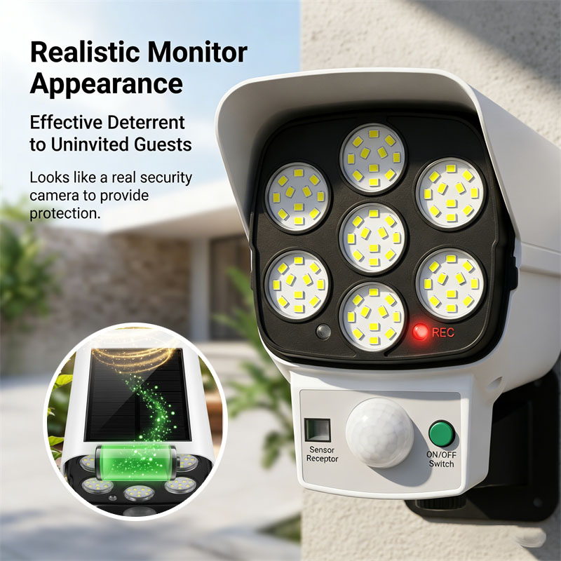 Home Yard Security - Câmera de Segurança Falsa Solar com