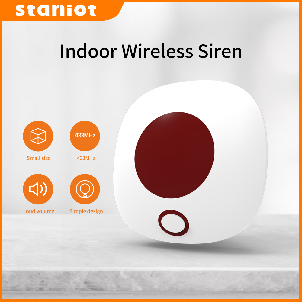 Sim Gsm Alarm - Staniot indoor sirene sem fio 433mhz