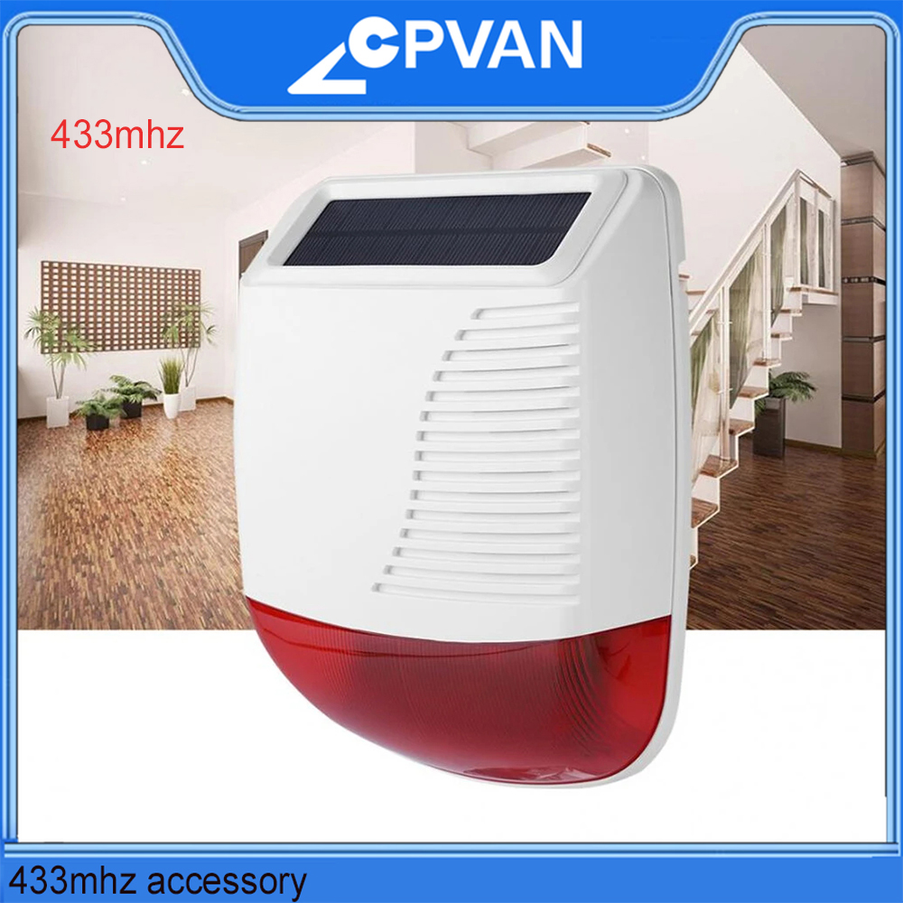 Home Security Systems Wireless - CPVAN Sirene sem fio externa 110dB