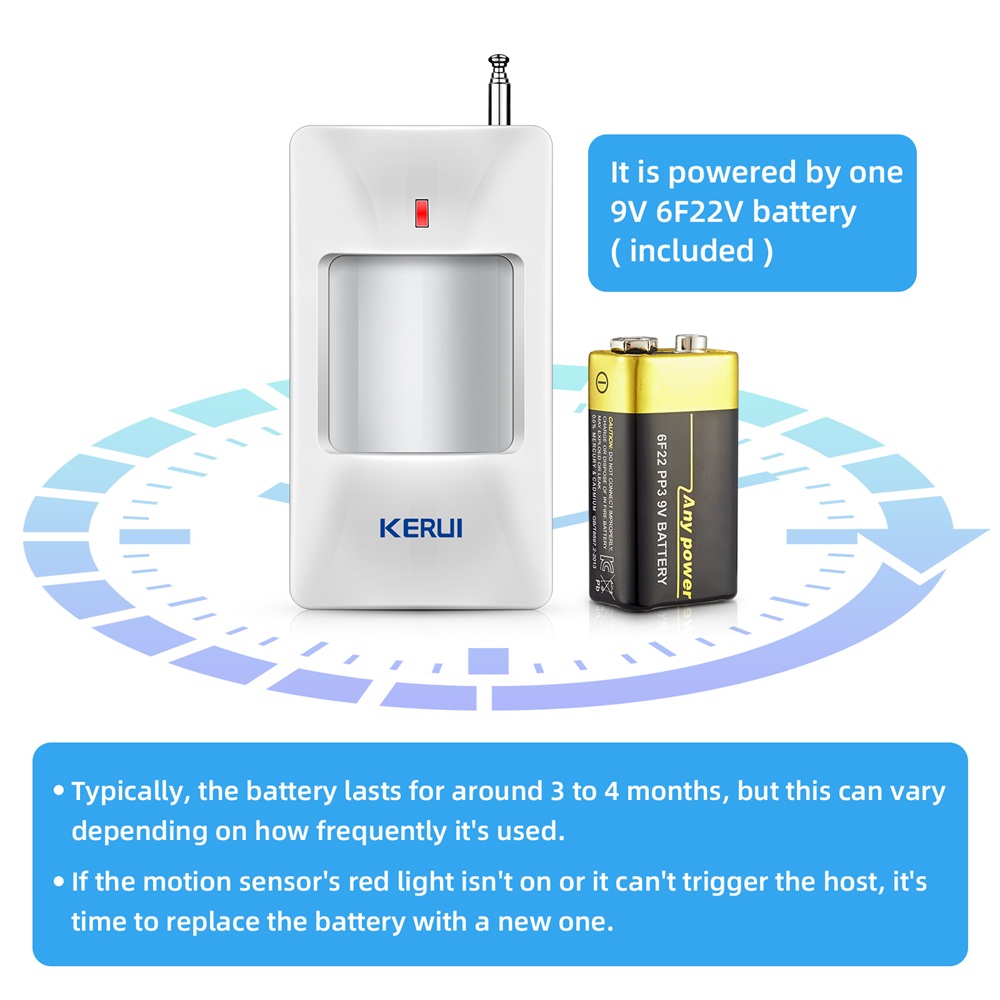 KERUI-Sem fio PIR Motion Senso - Sim Gsm Alarm avaliação e preço
