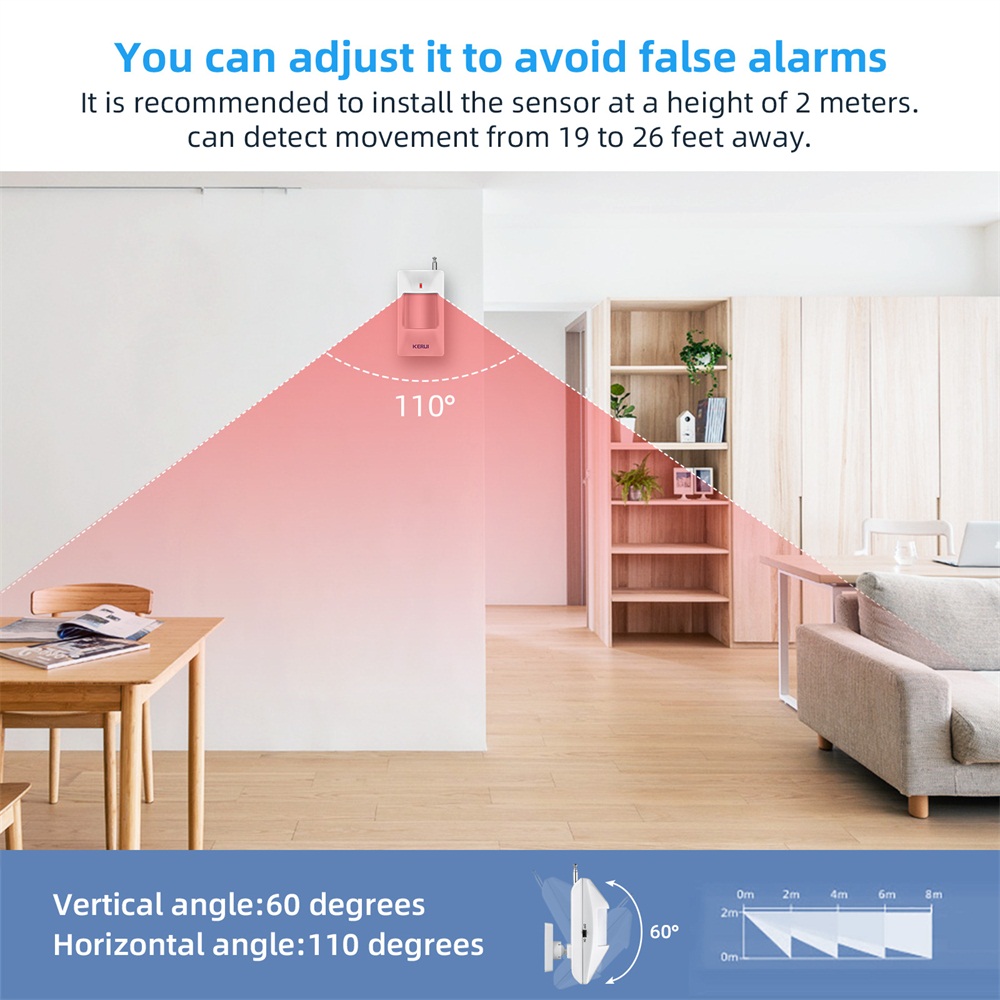 KERUI-Sem fio PIR Motion Senso - Sim Gsm Alarm avaliação e preço
