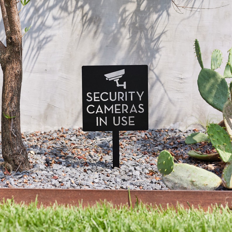 Placa de Aviso para Câmera de  - Home Yard Security avaliação e preço