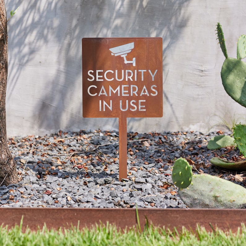 Placa de Aviso para Câmera de  - Home Yard Security avaliação e preço