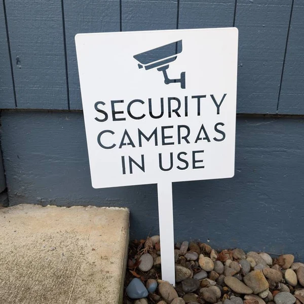 Placa de Aviso para Câmera de  - Home Yard Security avaliação e preço