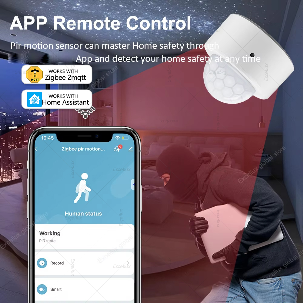 Zigbee pir sensor de movimento - Home Security Alarm avaliação e preço