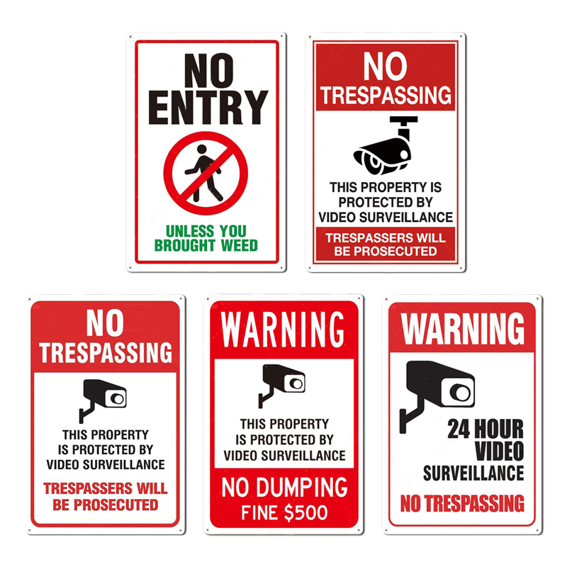 Placa de Metal de Aviso de Seg - Home Yard Security avaliação e preço