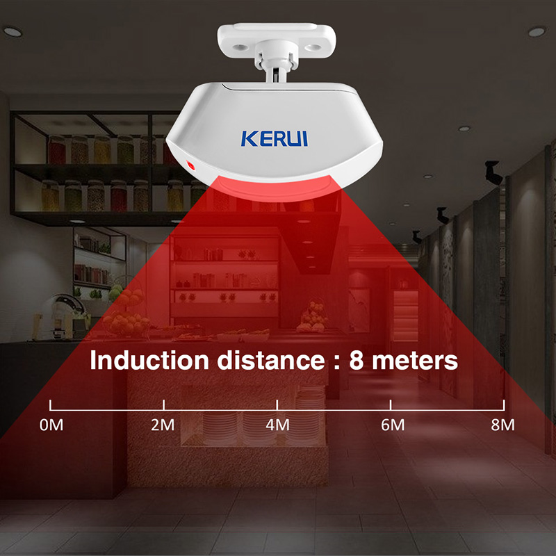 Kerui cortina sem fio detector - Sim Gsm Alarm avaliação e preço