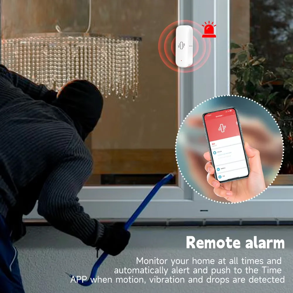 Inteligente zigbee sensor de v - Home Security Alarm avaliação e preço