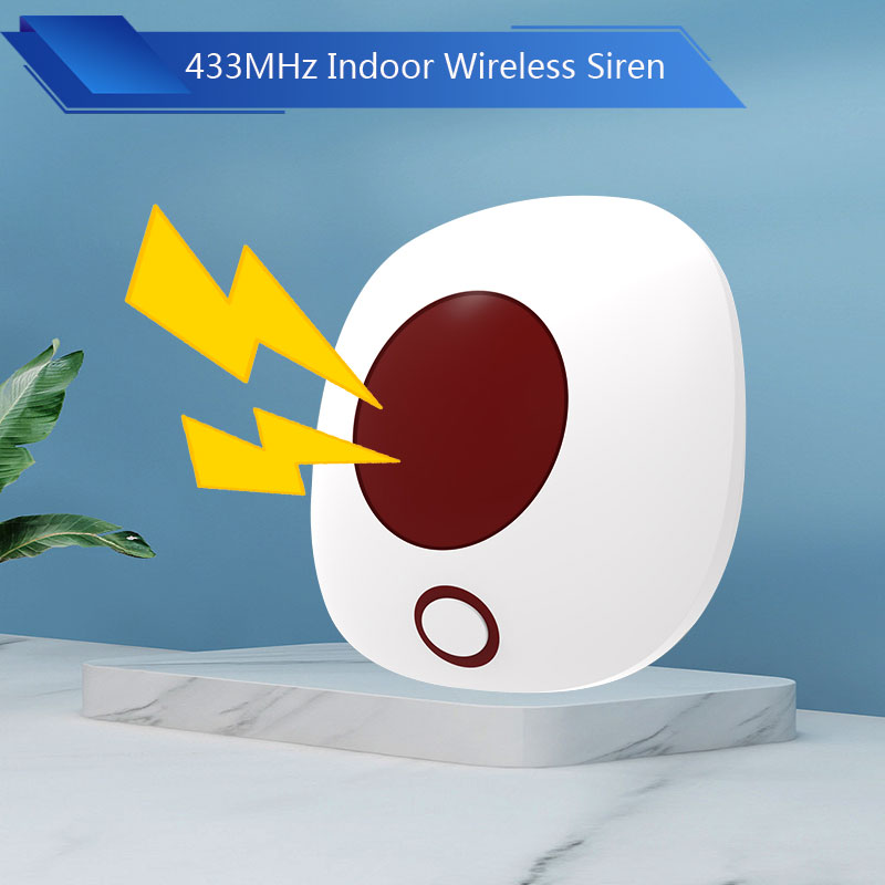 Sirene sem fio interna 433mhz, - Home Security Systems Wireless avaliação e preço