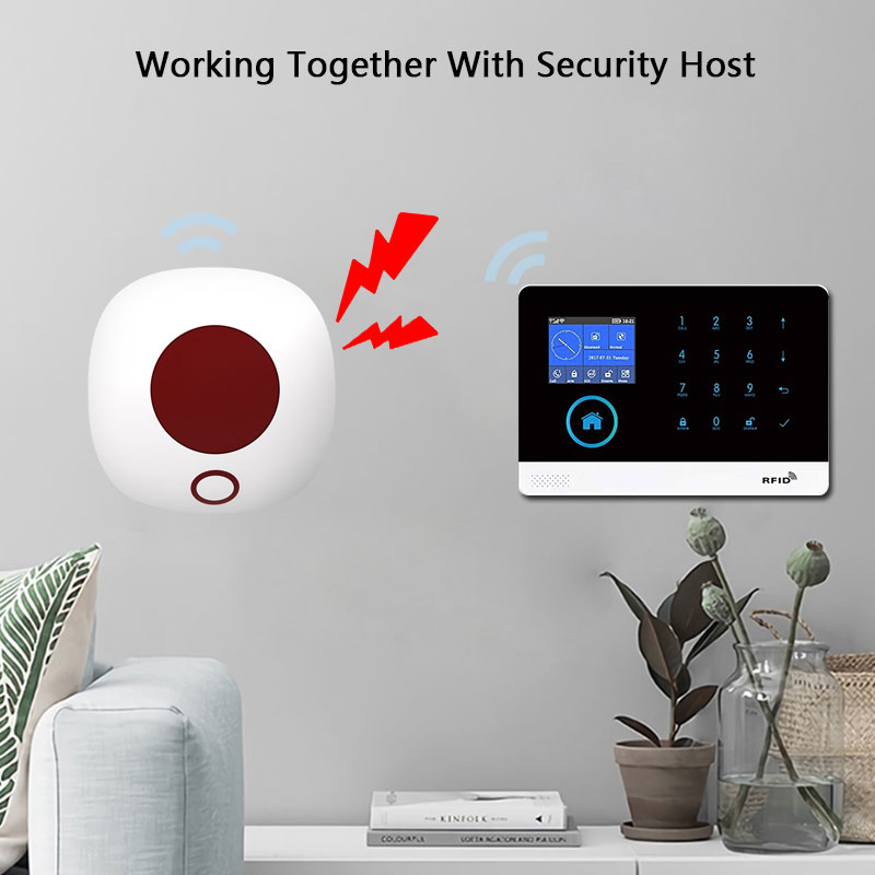 Sirene sem fio interna 433mhz, - Home Security Systems Wireless avaliação e preço