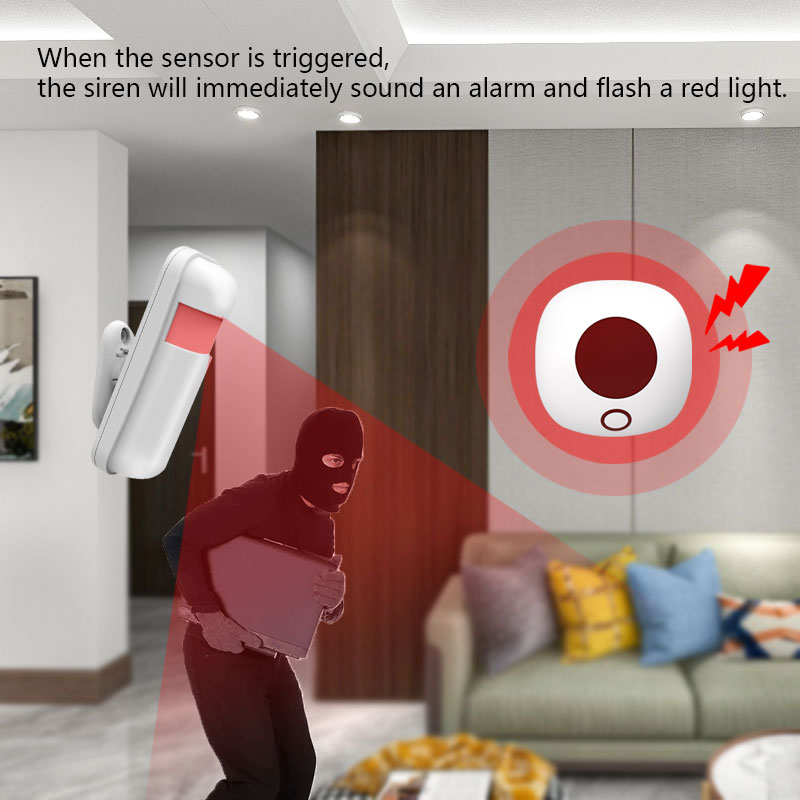 Sirene sem fio interna 433mhz, - Home Security Systems Wireless avaliação e preço