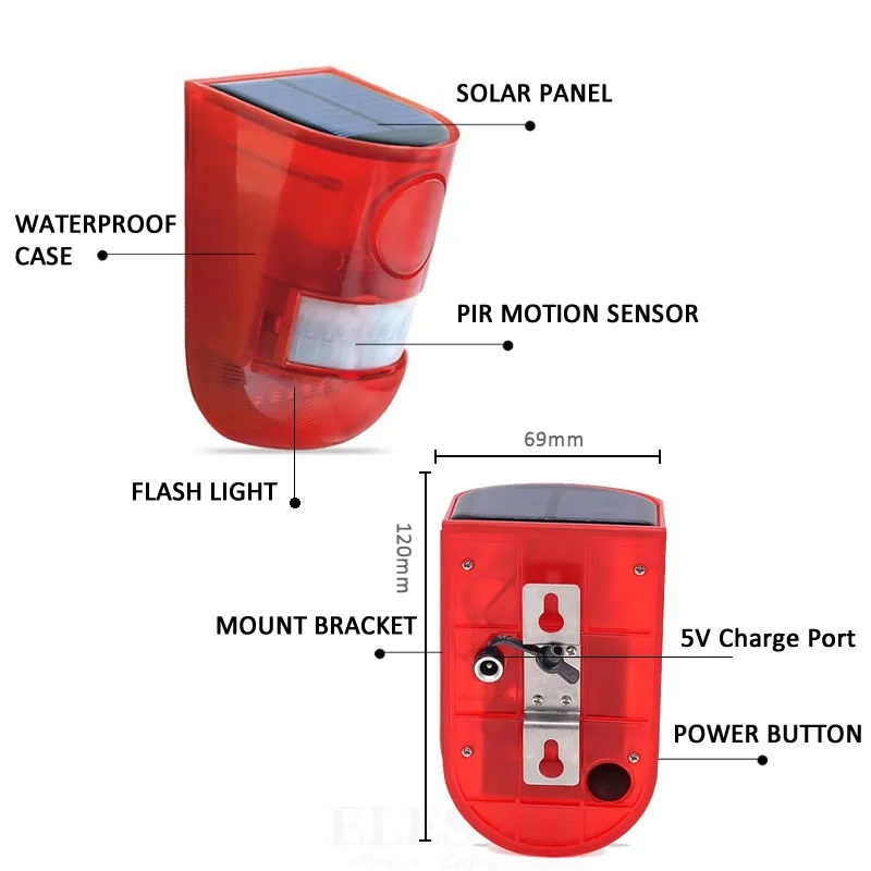Luz de Alarme Solar à Prova d' - Sim Gsm Alarm avaliação e preço