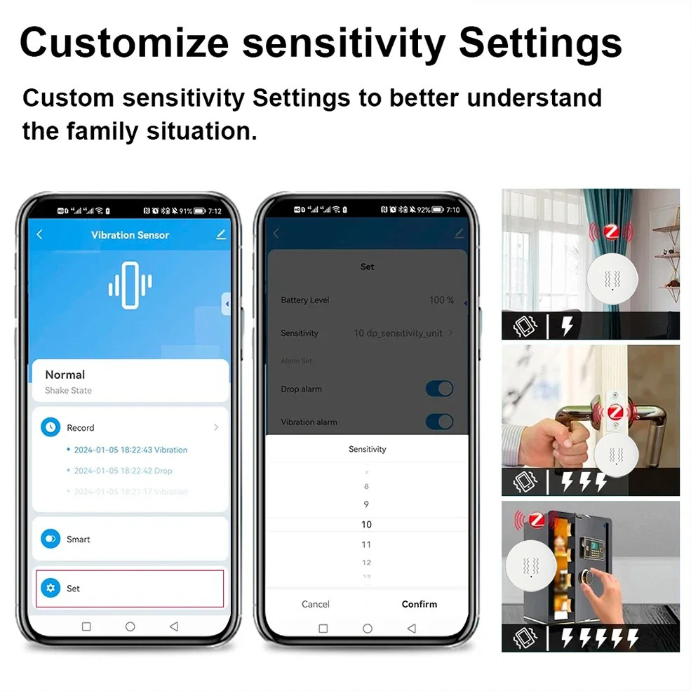 Sensor de Vibração e Inclinaçã - Home Security Alarm avaliação e preço