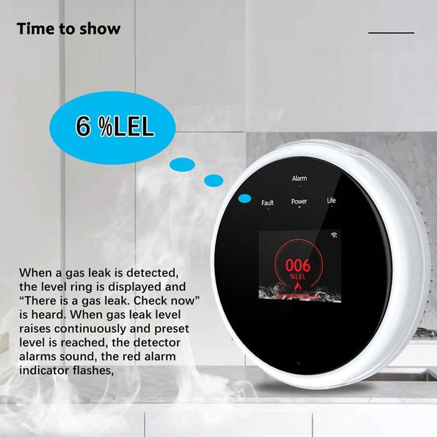 Sensor de Alarme de Gás WiFi 2 - Home Security With Ai avaliação e preço
