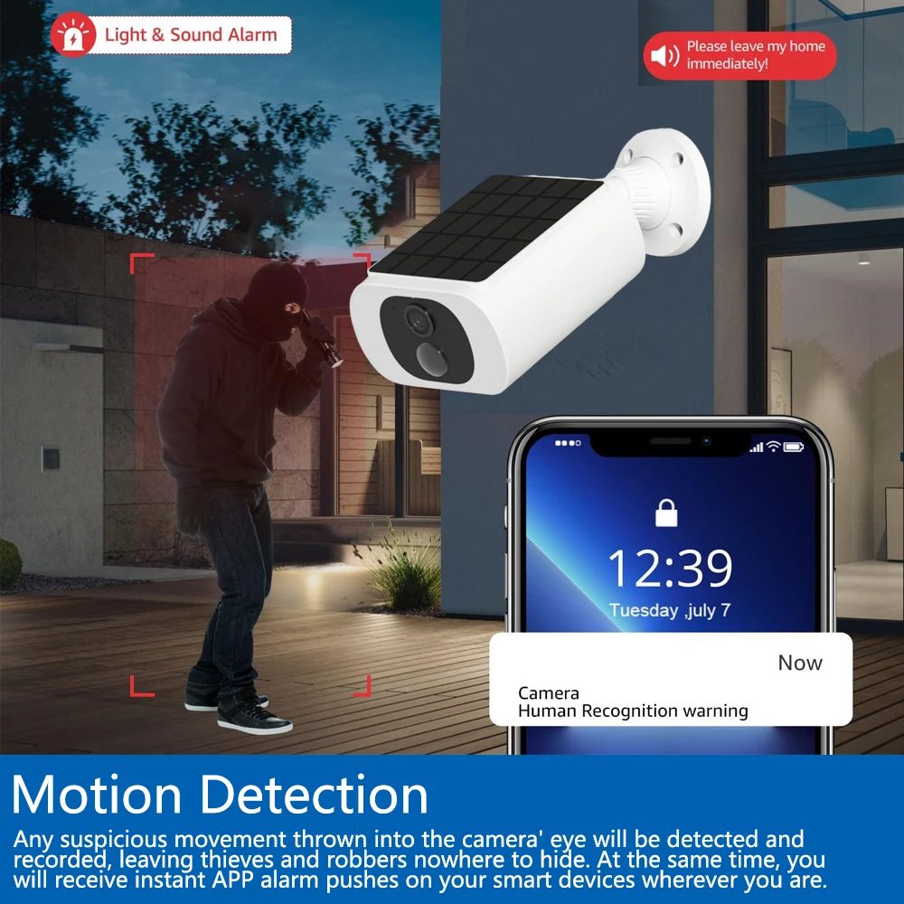 Câmera de Segurança Solar Tuya - Home Security Systems Wireless avaliação e preço
