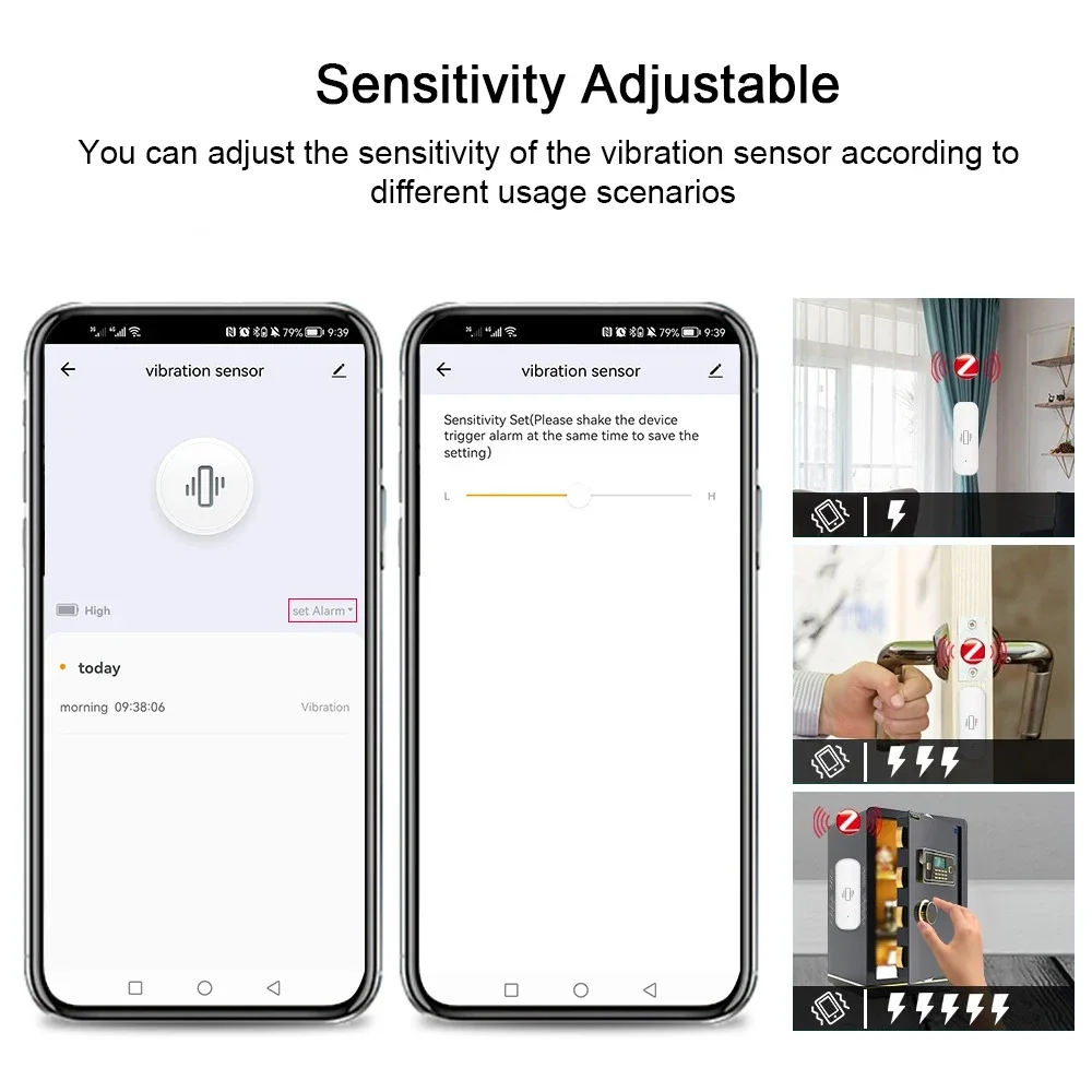 Tuya-Sensor de Vibração Inteli - Home Security Alarm avaliação e preço