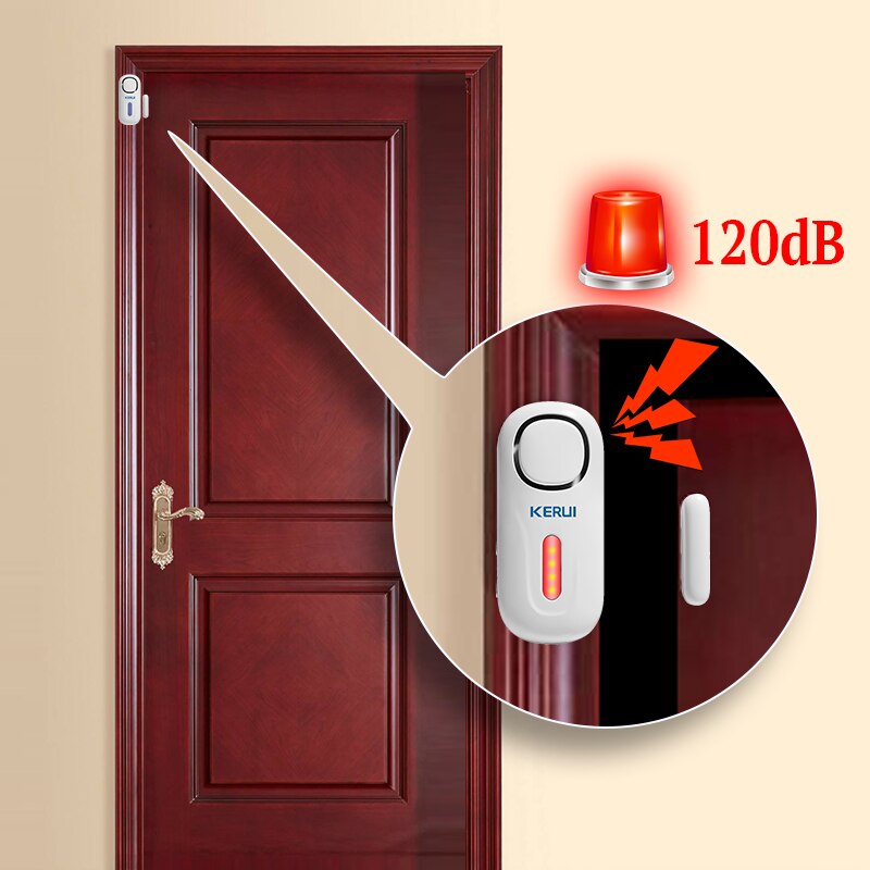 Kerui 120db sem fio porta/jane - Home Security Systems Wireless avaliação e preço