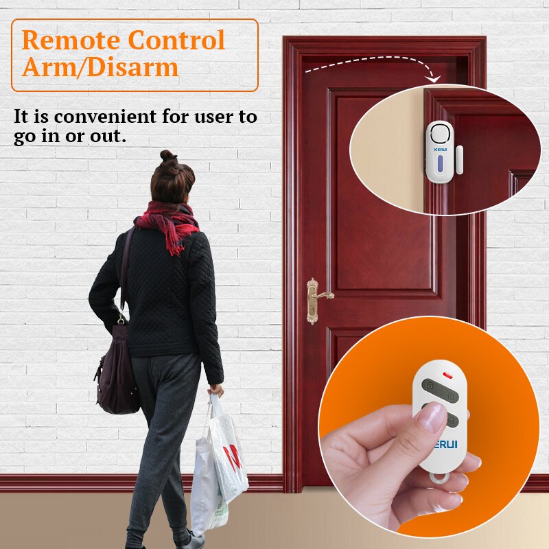 Kerui 120db sem fio porta/jane - Home Security Systems Wireless avaliação e preço