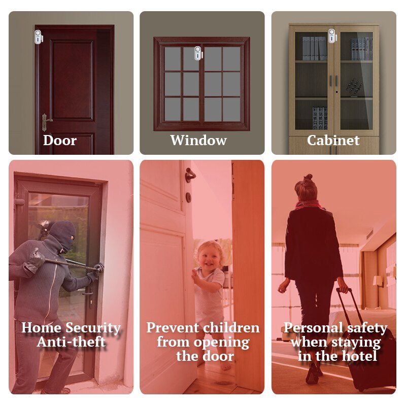 Kerui 120db sem fio porta/jane - Home Security Systems Wireless avaliação e preço